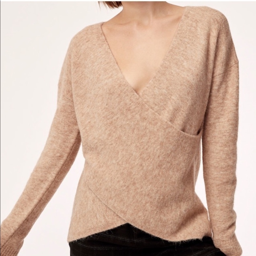 BABATON Bandini Wool Wrap Cross Over Sweater